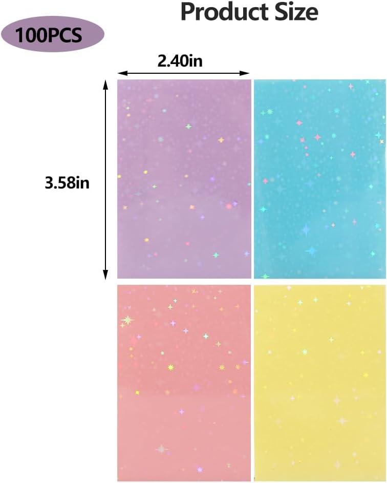 Colored Holographic Card Sleeves