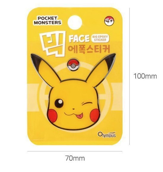 Pokemon Big Face Epoxy Sticker